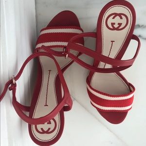 Gucci  Cork Wedge sandals.